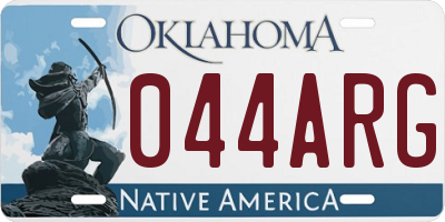 OK license plate 044ARG