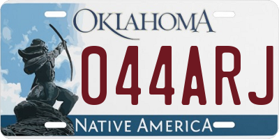 OK license plate 044ARJ
