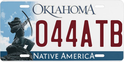 OK license plate 044ATB
