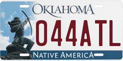 OK license plate 044ATL