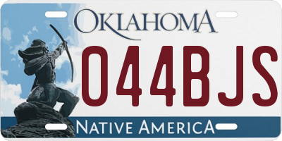 OK license plate 044BJS