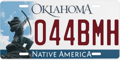 OK license plate 044BMH