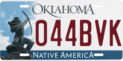 OK license plate 044BVK