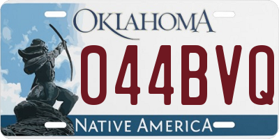 OK license plate 044BVQ