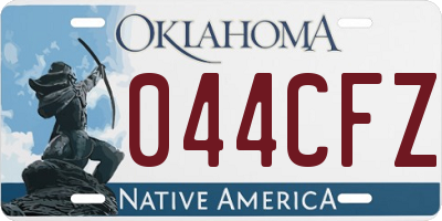 OK license plate 044CFZ