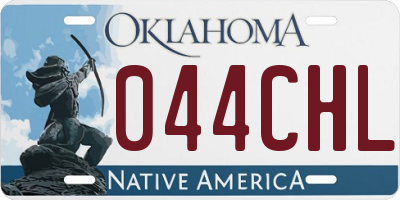 OK license plate 044CHL