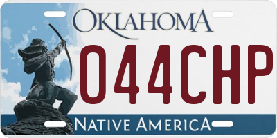 OK license plate 044CHP