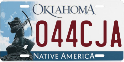 OK license plate 044CJA