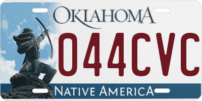 OK license plate 044CVC