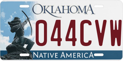 OK license plate 044CVW