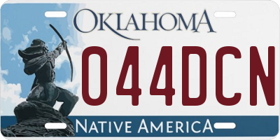 OK license plate 044DCN