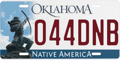 OK license plate 044DNB