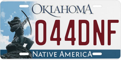 OK license plate 044DNF