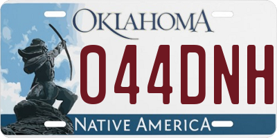 OK license plate 044DNH
