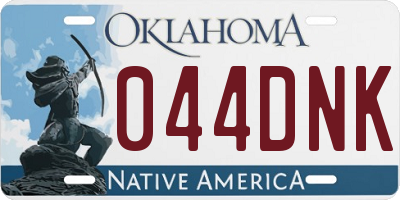 OK license plate 044DNK