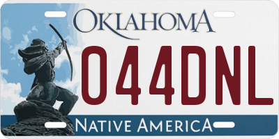 OK license plate 044DNL