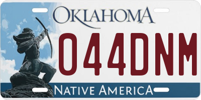 OK license plate 044DNM