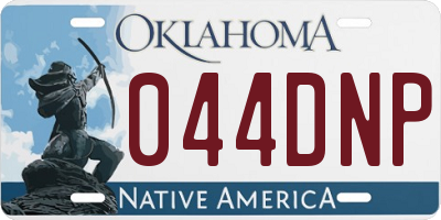 OK license plate 044DNP