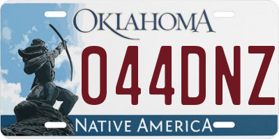 OK license plate 044DNZ