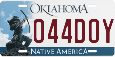 OK license plate 044DOY