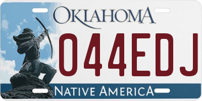 OK license plate 044EDJ