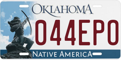 OK license plate 044EPO