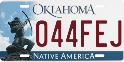 OK license plate 044FEJ
