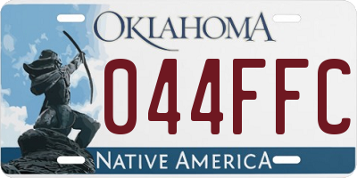 OK license plate 044FFC