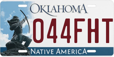 OK license plate 044FHT