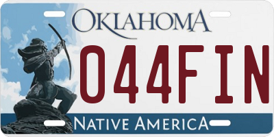 OK license plate 044FIN