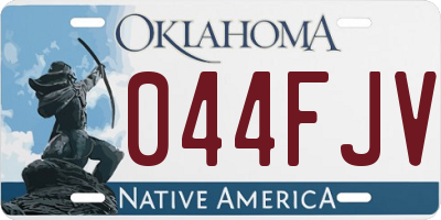 OK license plate 044FJV