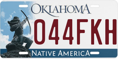 OK license plate 044FKH