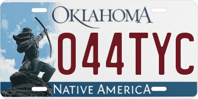 OK license plate 044TYC