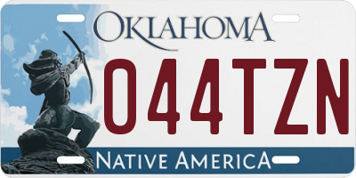 OK license plate 044TZN