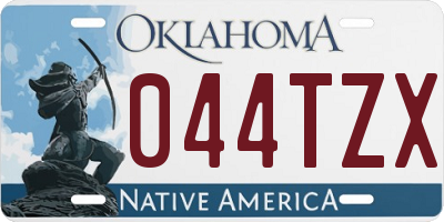 OK license plate 044TZX
