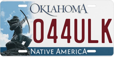 OK license plate 044ULK