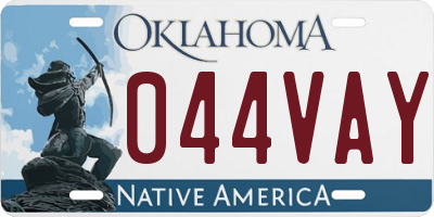 OK license plate 044VAY