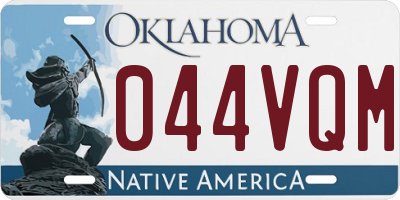 OK license plate 044VQM