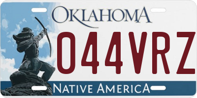OK license plate 044VRZ