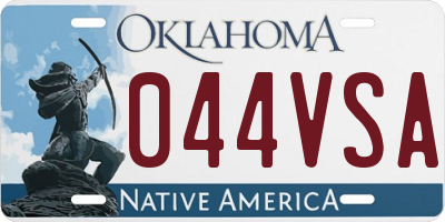 OK license plate 044VSA