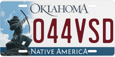 OK license plate 044VSD