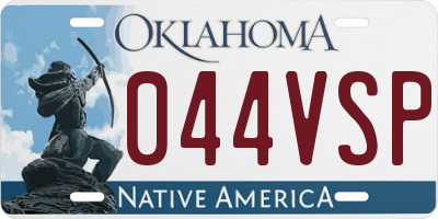 OK license plate 044VSP