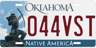 OK license plate 044VST