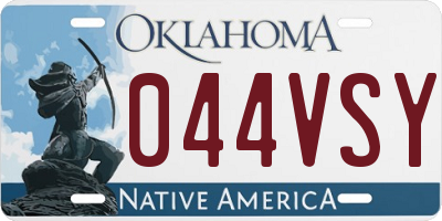 OK license plate 044VSY
