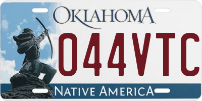 OK license plate 044VTC