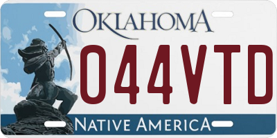 OK license plate 044VTD