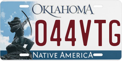 OK license plate 044VTG