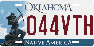 OK license plate 044VTH