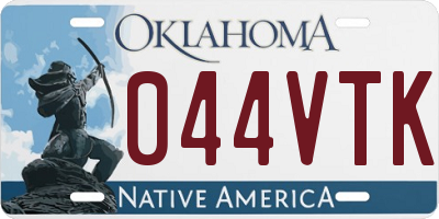 OK license plate 044VTK