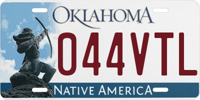 OK license plate 044VTL